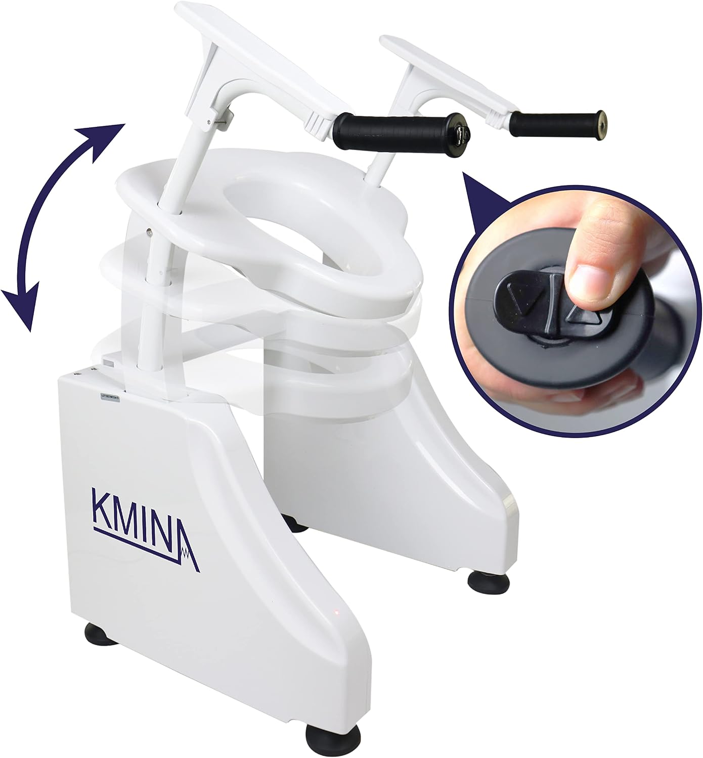 KMINA Electric Toilet Seat Lift Riser with Handles, Powered for Elderly, Height Adjustable, PRO Model