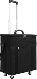 180 Pairs Eyeglasses Storage Trolley Case, Retractable Portable Optical Glasses Case Pull Rod Box Eyeglasses Display Organizer with 4 Wheels and 12 Independent Trays