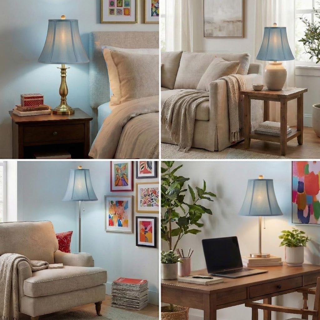 Royal Designs, Inc. BSO-704-12BLU-2 True Bell Basic Lamp Shade, 6.5 x 12 x 10.5, Blue, 2-Pack