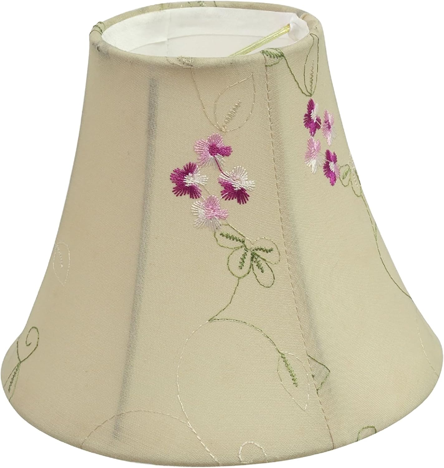 Aspen Creative 30055-9A, Bell Clip-On Chandelier Lamp Shade, Apricot, 3' Top x 6' Bottom x 5' Slant Height, Set of 9