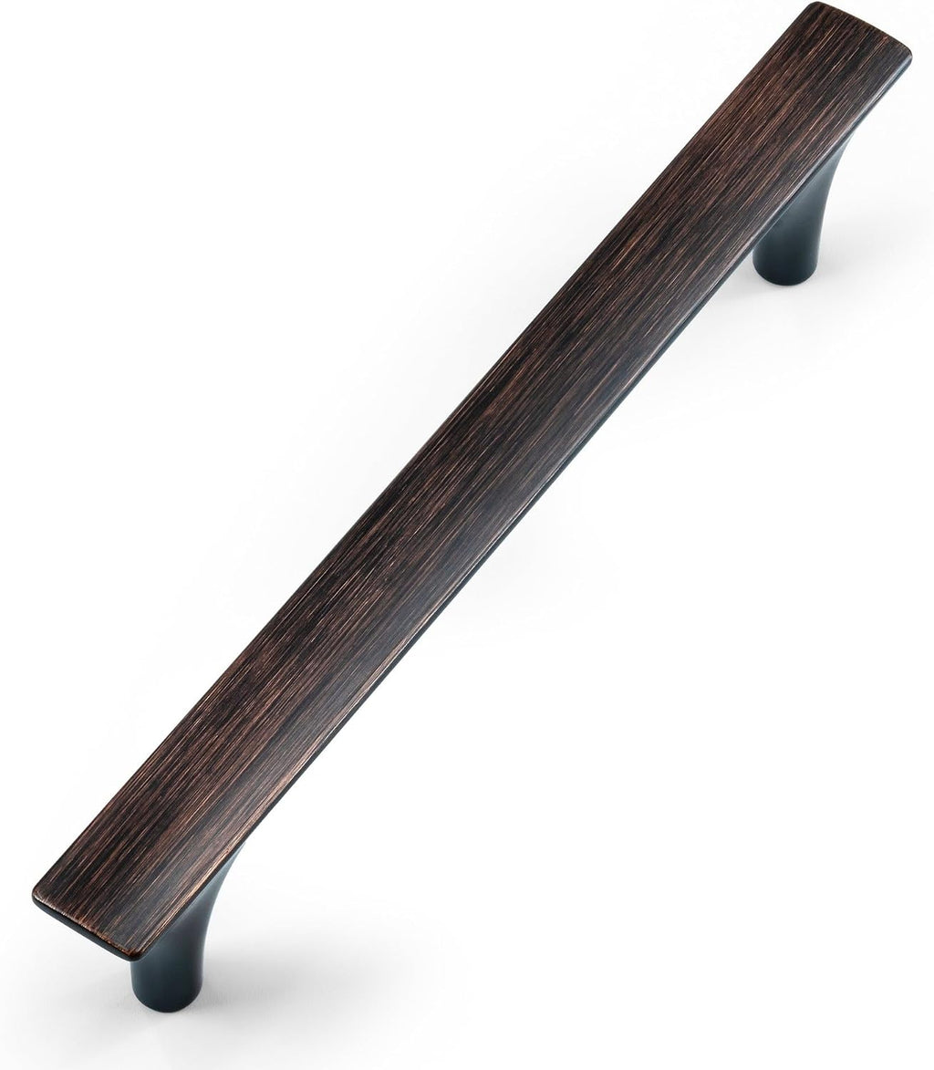 HESTIA HARDWARE 30 Pack Handles for Cabinets and Drawers | 5 Inch Hole to Hole Oil Rubbed Bronze Modern Kitchen Cabinet Handles, Kitchen Brushed Bronze Drawer and Dresser Pulls (Z15.128mm.30.O)