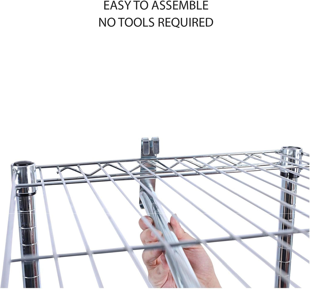Alera ALEGR363618SR 36 in. W x 18 in. D x 75 in. H 30 Garments Wire Shelving Garment Rack - Silver