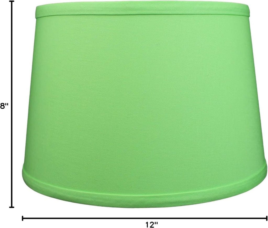 FenchelShades.com Set of 2 Lampshades 10' Top Diameter x 12' Bottom Diameter x 8' Slant Height with Washer (Spider) Attachment. Attaches to Lamps with an existing Harp (not included) (Linen Pear)