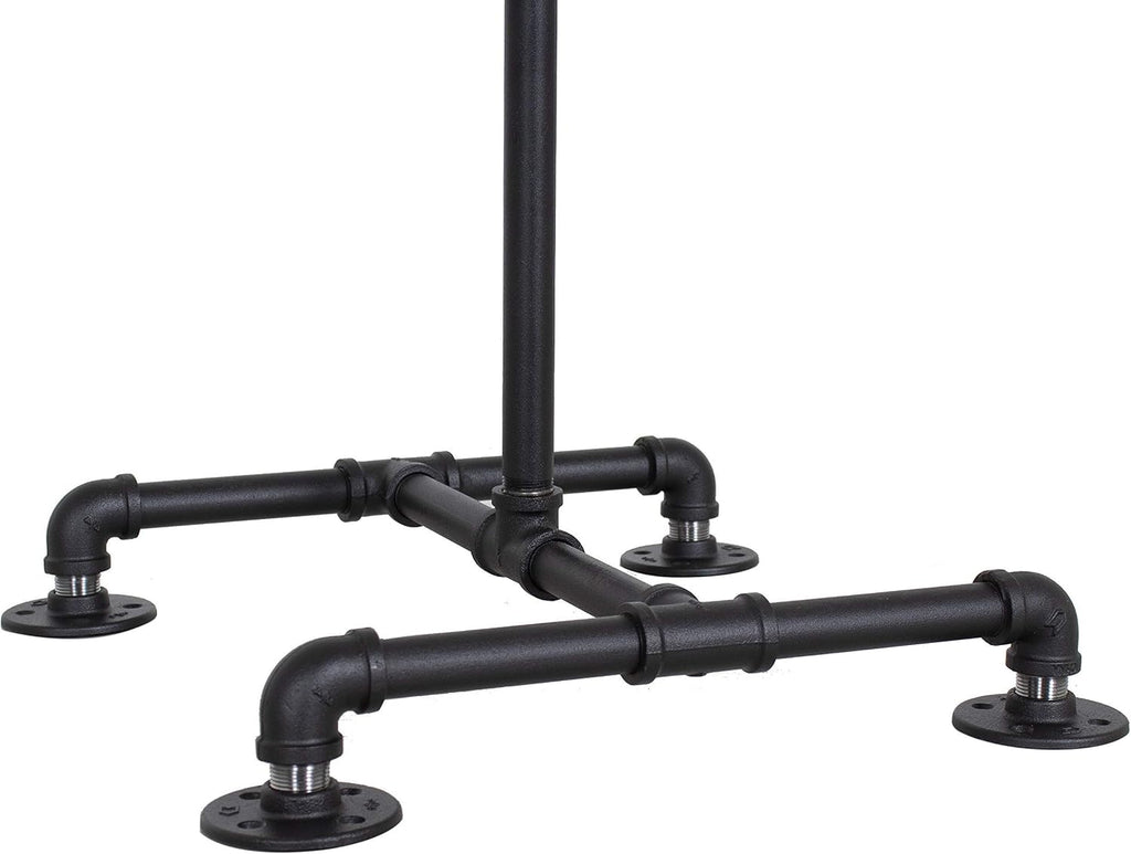 Industrial Pipe 4-Way Clothing Rack by William Robert's Vintage