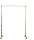 Industrial Pipe Clothing Rack, Heavy Duty Steel Construction, Freestanding Design, Gold Finish (48 Inches Wide)