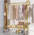 Portable Clothes Rack, Rolling Garment Rack with Wheel, Modern Simple Heavy Duty Clothing Rack, Floor-Standing Shoes Bags Clothes Organizer Storage Shelves