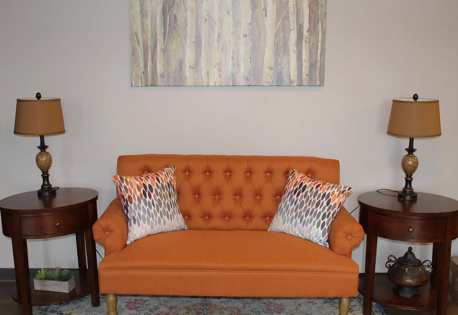 FenchelShades.com Set of 2 Lampshades 10' Top Diameter x 12' Bottom Diameter x 8' Slant Height with Washer (Spider) Attachment. Attaches to Lamps with an existing Harp (not included) (Linen Earth)