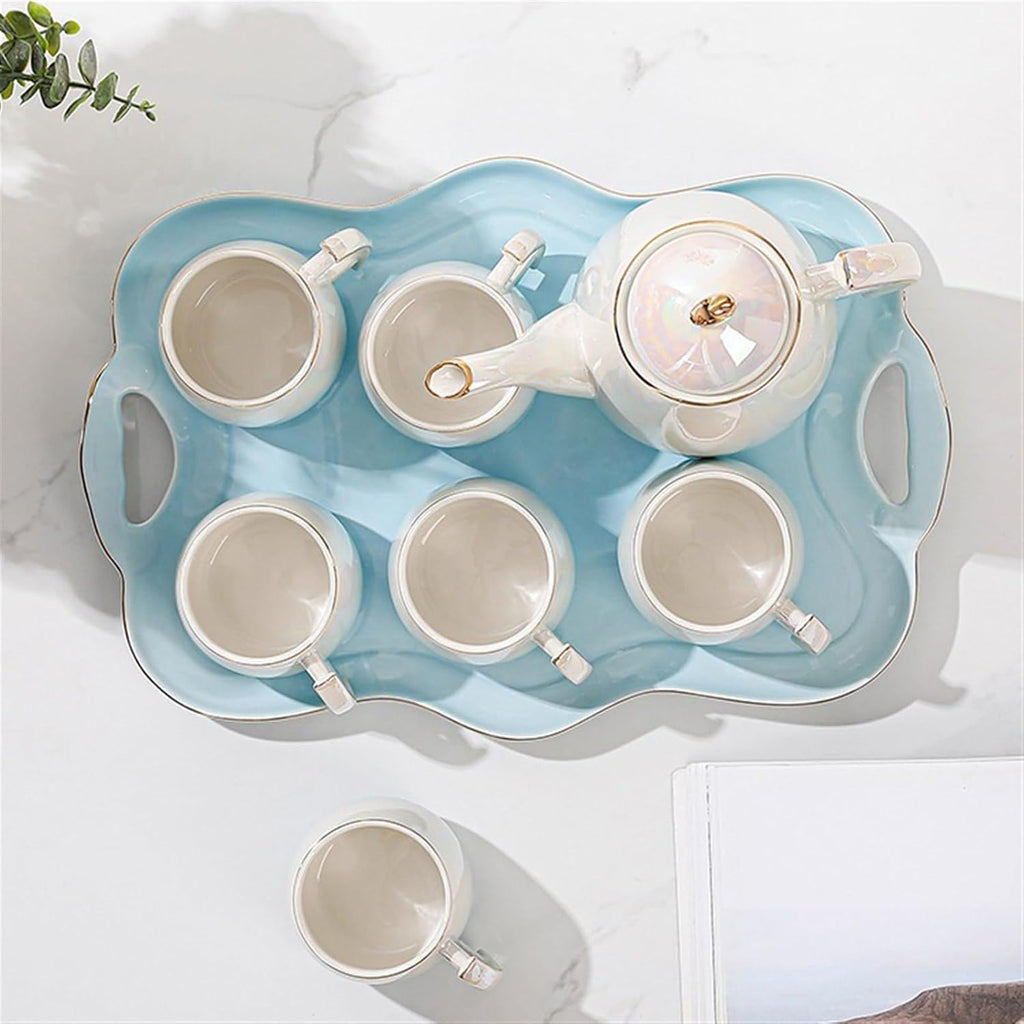 Beverage Serveware Teapot teacup set home living room ceramic hospitality kettle cup tea set teacup set Water Carafe