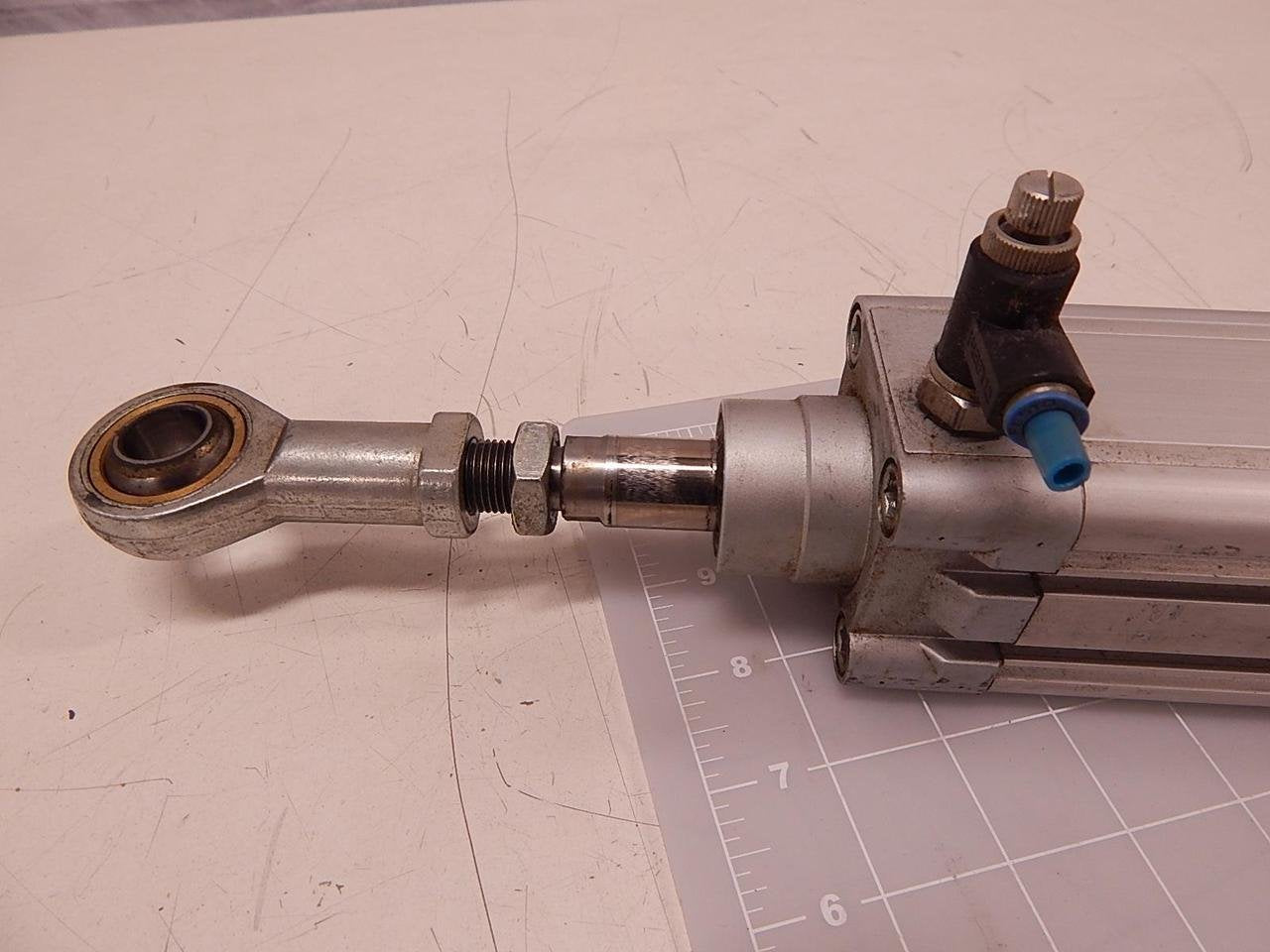 FESTO DNC-50-320-PPV-A (163378), 0.6-12 BAR, 320 MM Stroke, 50 MM BORE, Double-Acting, External Thread, G1/4 Pneumatic Connection, ISO Cylinder, M16X1.5 Rod Thread, Pneumatic, Cushioning; AD