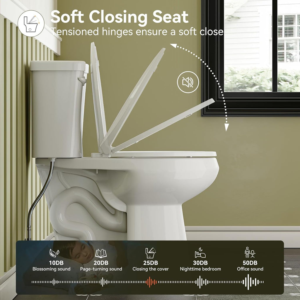 HOROW 19 Inch Tall Toilets, Extra High Toilets with Comfort Chair Height Seat, MAP 1000g, 1.28 GPF Single Flush Two-Piece Toilet, Elongated Bowl for Seniors, Pregnant, Disabled & Tall Person, White