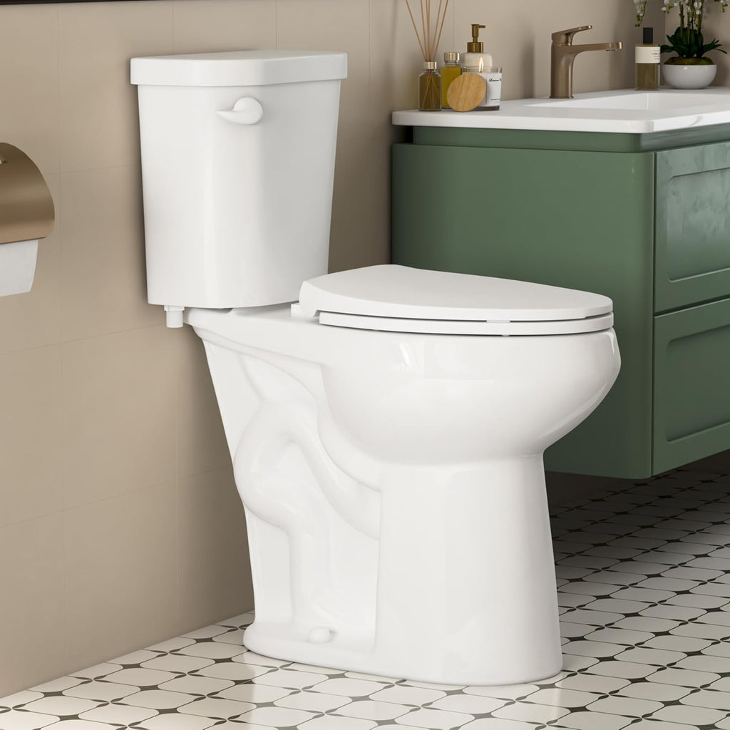 Eridanus Extra Tall Two Piece Toilet, ADA Compliant Chair Height 21.5', Elongated Toilets Bowl 21' with Soft Close Seat, 1.28 GPF Single Flush, 12' Rough-In, High Toilet for Senior, Pregnant, Handicap