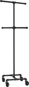 Industrial Pipe 4-Way Clothing Rack by William Robert's Vintage