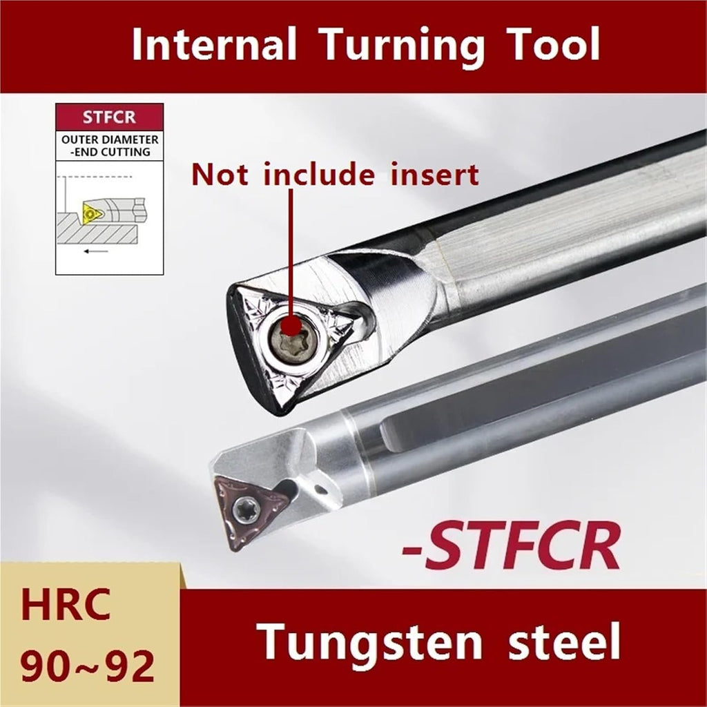 Tungsten steel Turning Tool STFCR Internal Turning Tool Tungsten steel Lathe Boring Bar C08K/C10K/C12K/C16Q/C20R(C16Q-STFCR11)