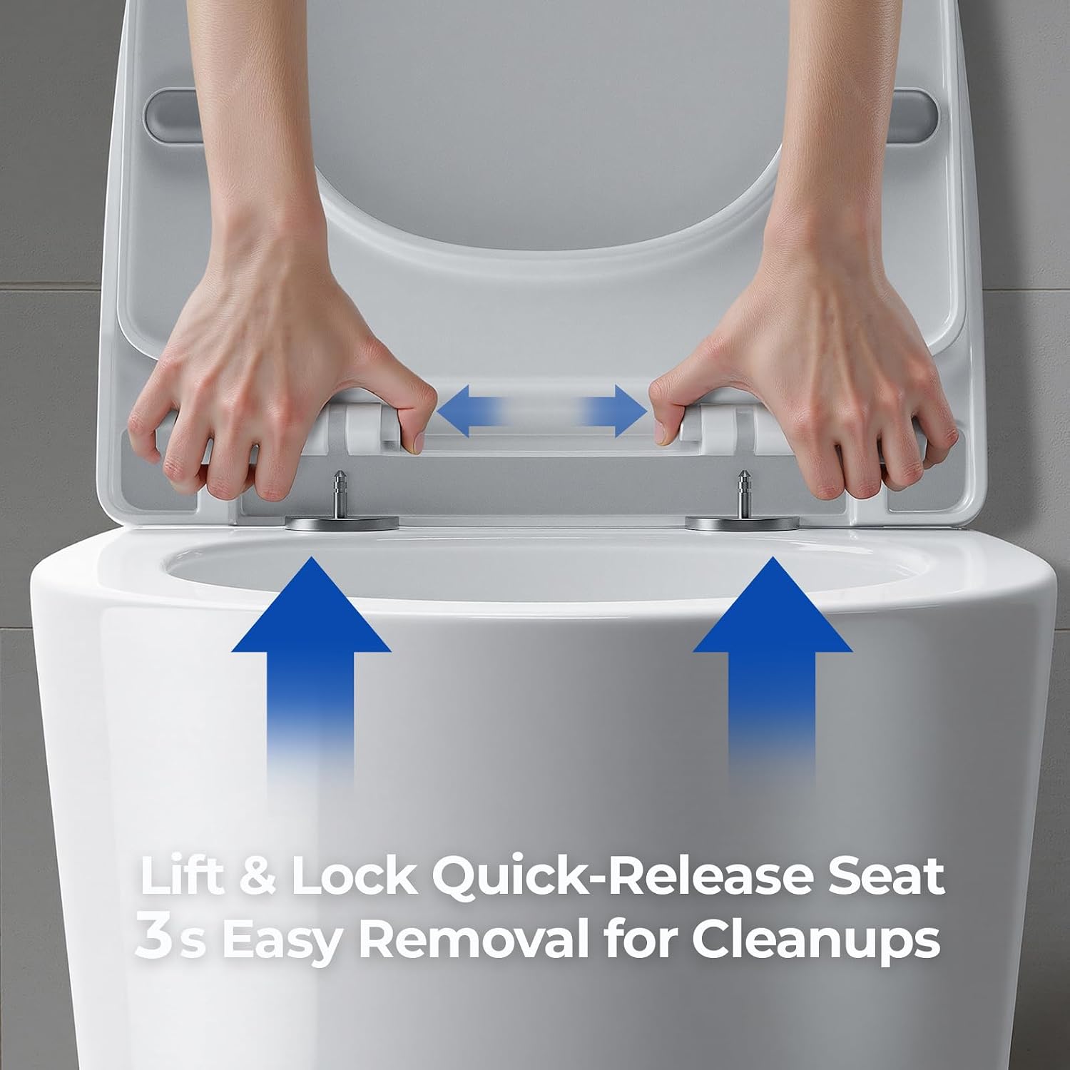 Standard One Piece Toilet with Powerful Flush, Dual Flush 0.87/1.45 GPF, Comfort Height Bathroom Toilet, Modern White Ceramic Commode with Soft-Close Seat and Lid, Easy-clean, 12' Rough-In