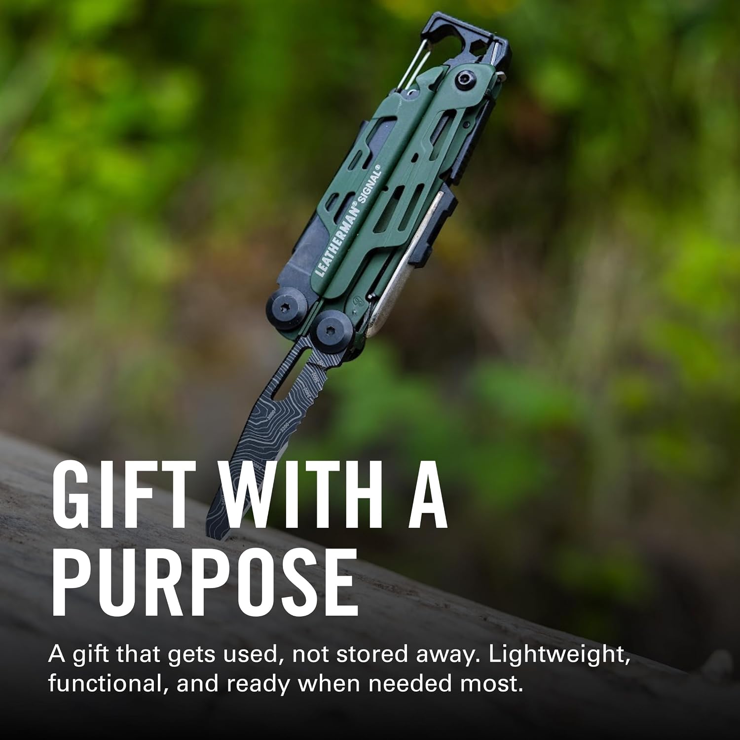 LEATHERMAN, Signal, 19-in-1 Multi-tool for Outdoors, Camping, Hiking, Fishing, Survival, Durable & Lightweight EDC, Made in the USA, Topographical Print