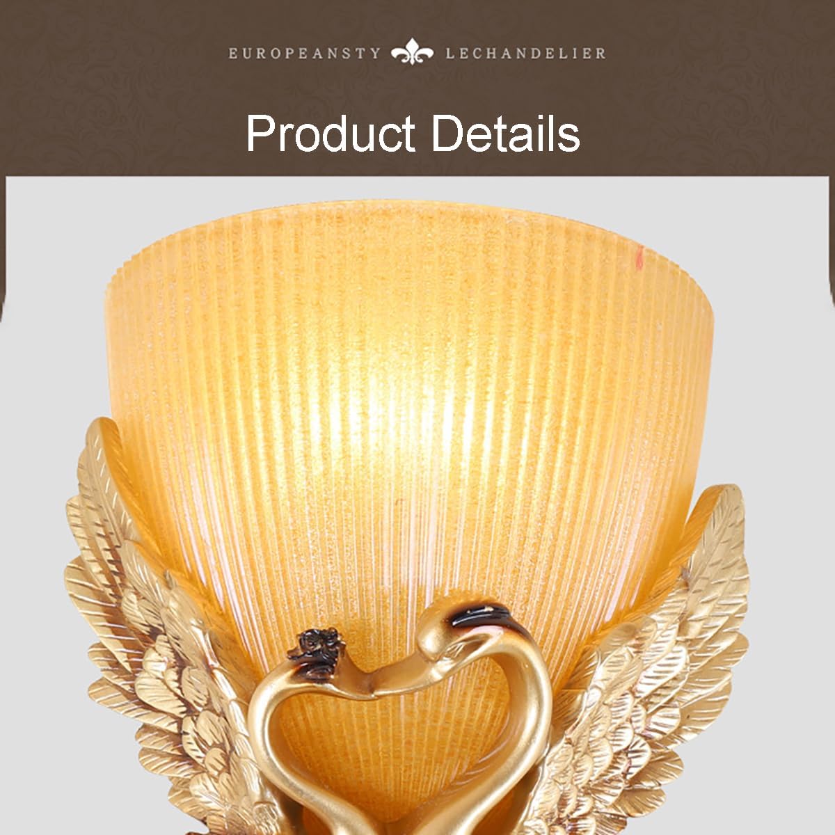 European Wall Sconce Vintage Gold Wall Light Creative Resin Peacock Design with Frosted Glass Shade Indoor Wall Lamp Antique Lighting Fixtures for Living Room Hallway Bedroom Bedside