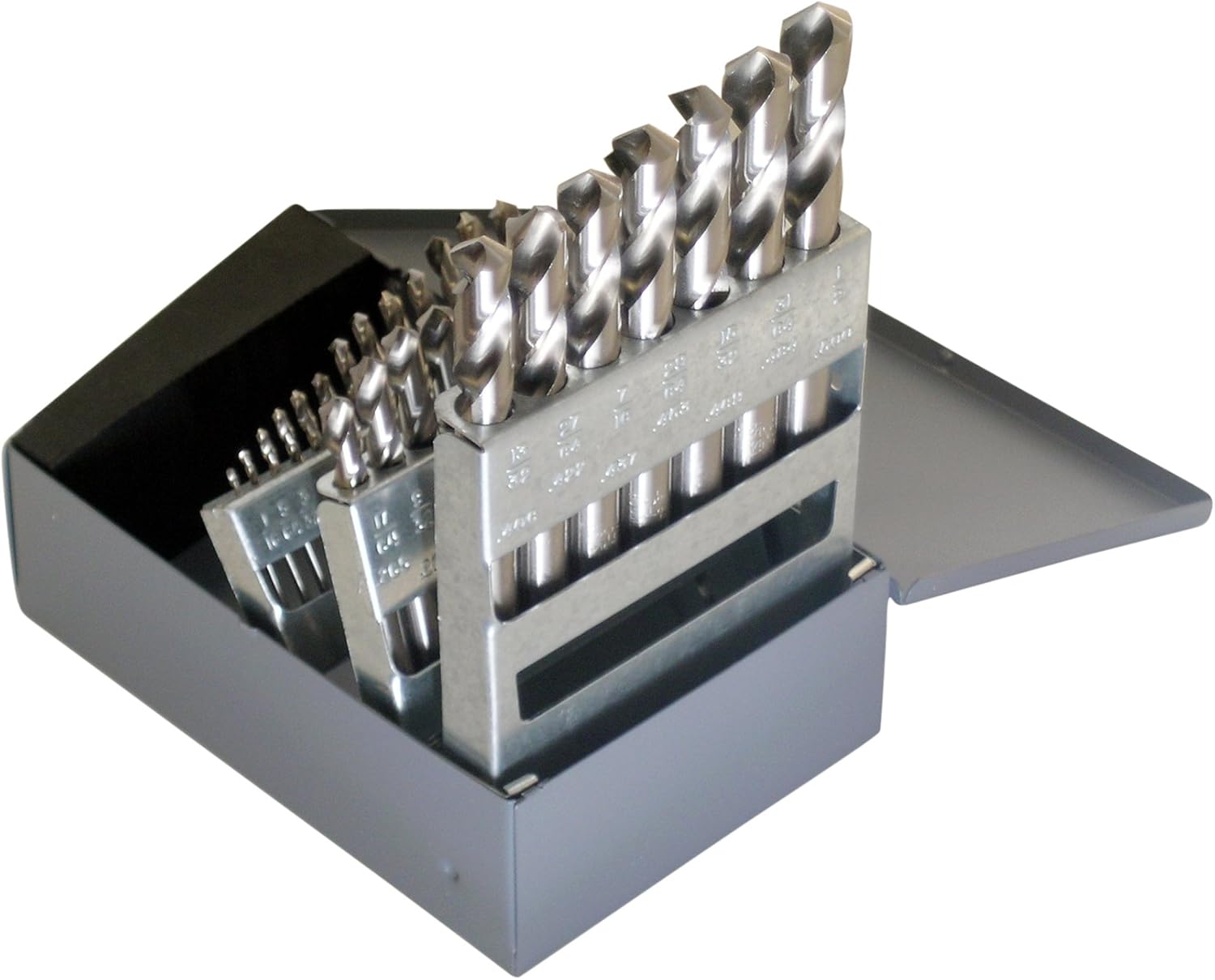 Chicago Latrobe - 69900 157 Series High-Speed Steel Short Length Drill Bit Set with Metal Case 118 Degree Conventional Point, Inch, 29-piece, 1/16' - 1/2' in 1/64' increments
