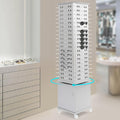 Glasses Storage Display Stand 152 pairs, 360° Rotating Floor-standing Sunglasses Display Rack with 4 Wheels, Commercial Modern Eyewear Storage Organizer, for Retail Shop