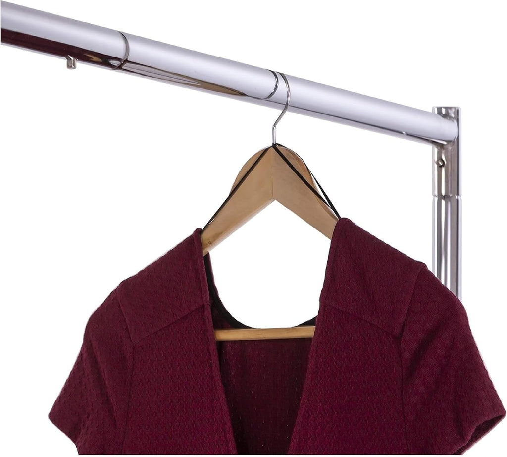 Commercial Garment Rack (Z Rack) - Rolling Clothes Rack, Z Rack With KD Construction With Durable Square Tubing, Commercial Grade Clothing Rack, Heavy Duty Chrome Commercial Garment Rack