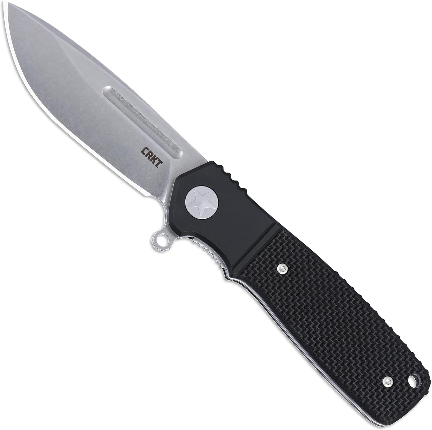 CRKT Homefront Compact Everyday Carry EDC Folding Knife with Liner Lock: S35VN Steel Plain Edge Blade, G10 Handle with Aluminum Bolster, K246KXP
