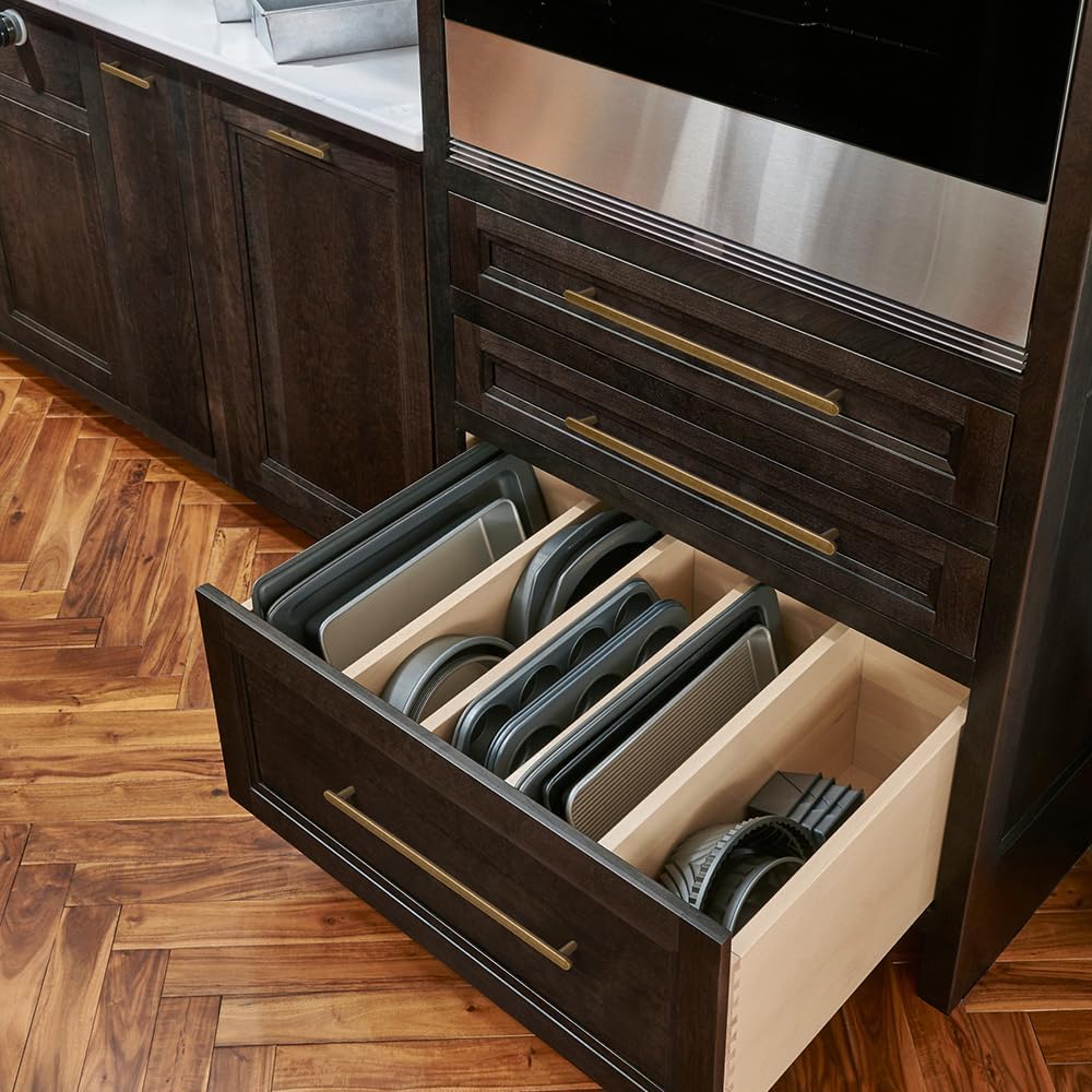 Goo-Ki 6 Pack 12 5/8' Classic Curvature Antique Brass Cabinet Handles - Timeless Appeal Meets Modern Functionality for Kitchen Drawer Improvement