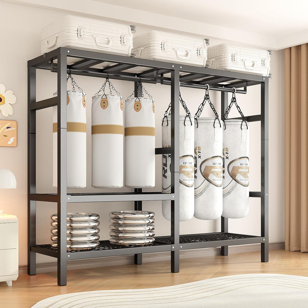 71in Heavy Duty Portable Closet with Cover, 1500lbs Foldable Covered Metal Clothing Wardrobe Closet System, Heavy Duty Garment Rack for Hanging Clothes, for Bedroom, Apartment, Rental Property,Blue