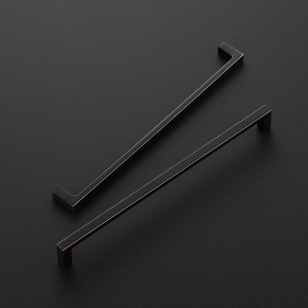 Ravinte 30-Pack 10-Inch Solid Square Cabinet Pulls - Oil-Rubbed Bronze Handles for Kitchen Cabinets & Drawers