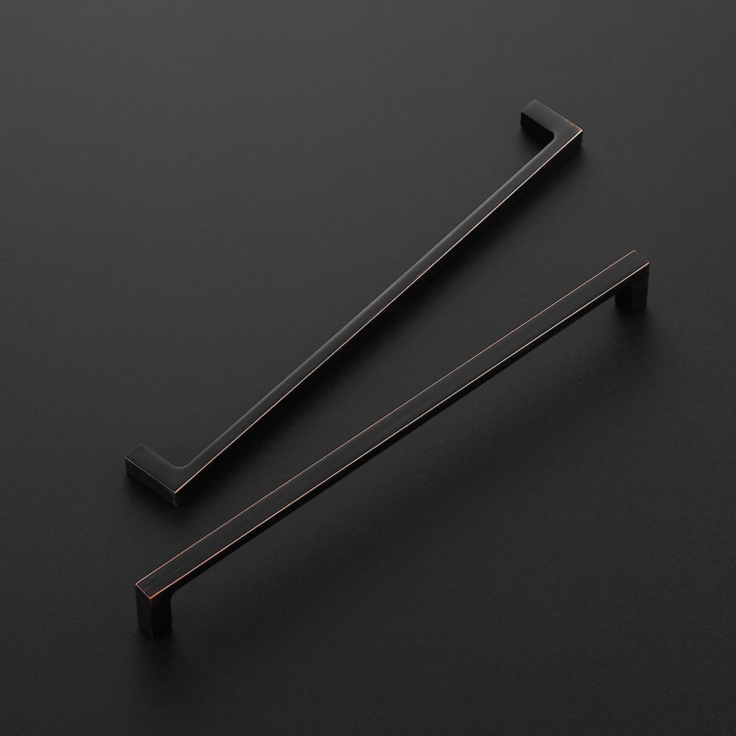 Ravinte 30-Pack 10-Inch Solid Square Cabinet Pulls - Oil-Rubbed Bronze Handles for Kitchen Cabinets & Drawers