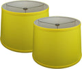 FenchelShades.com Set of 2 Lampshades 10' Top Diameter x 12' Bottom Diameter x 8' Slant Height with Washer (Spider) Attachment. Attaches to Lamps with an existing Harp (not included) (Linen Citrus)