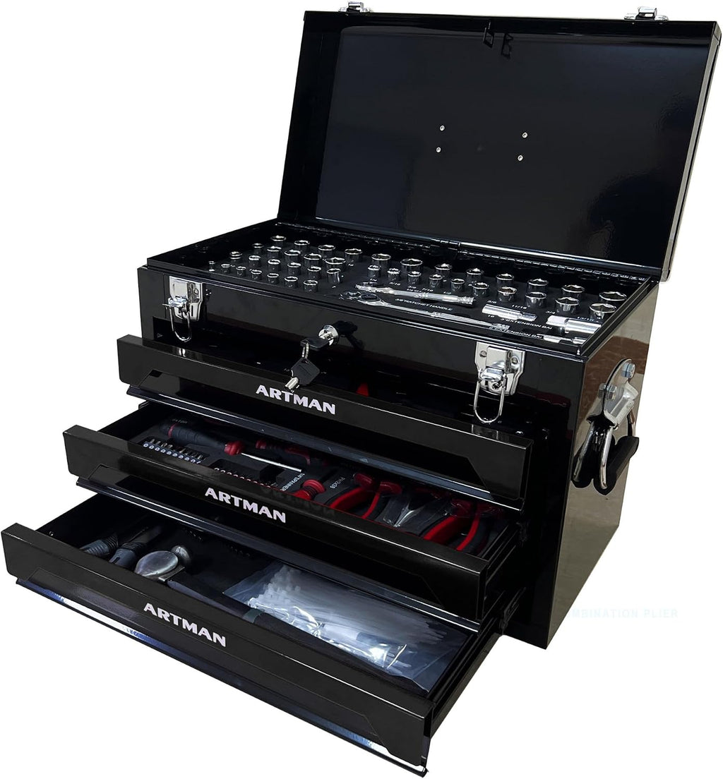 Repairing e-commerce warehouses is essential! Shocking four layer steel strip, 439 parts and 3 drawer toolboxes, practical and convenient storage tray