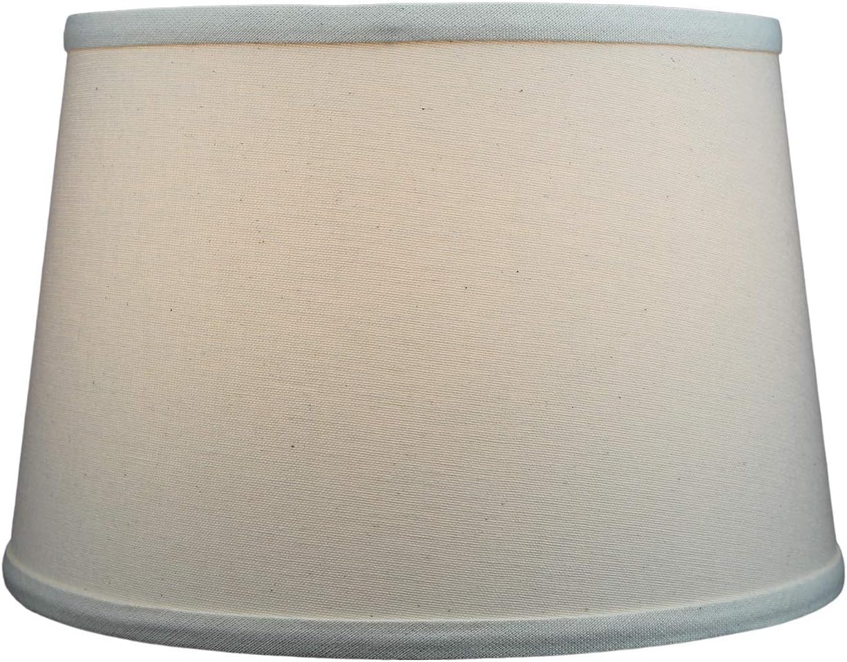 FenchelShades.com Set of 2 Lampshades 10' Top Diameter x 12' Bottom Diameter x 8' Slant Height with Washer (Spider) Attachment. Attaches to Lamps with an existing Harp (not included) (Beige Homespun)