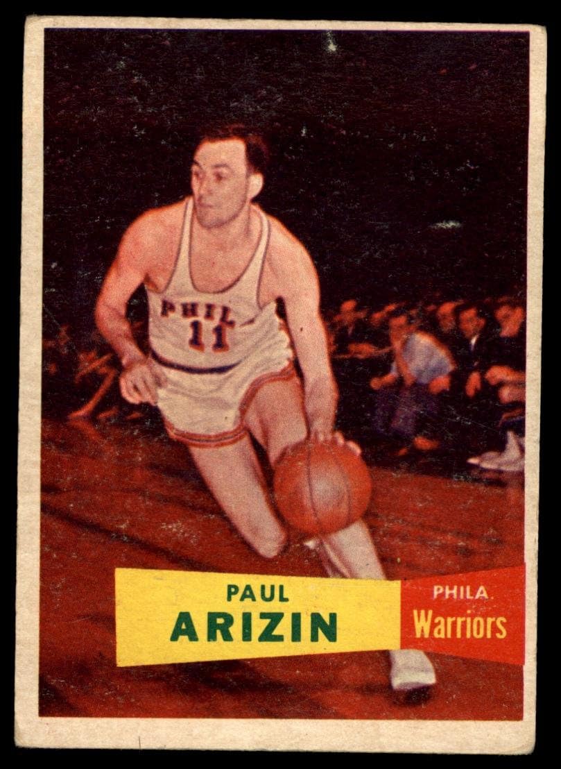 1957 Topps #10 Paul Arizin Philadelphia Warriors (Basketball Card) GOOD Warriors Villanova