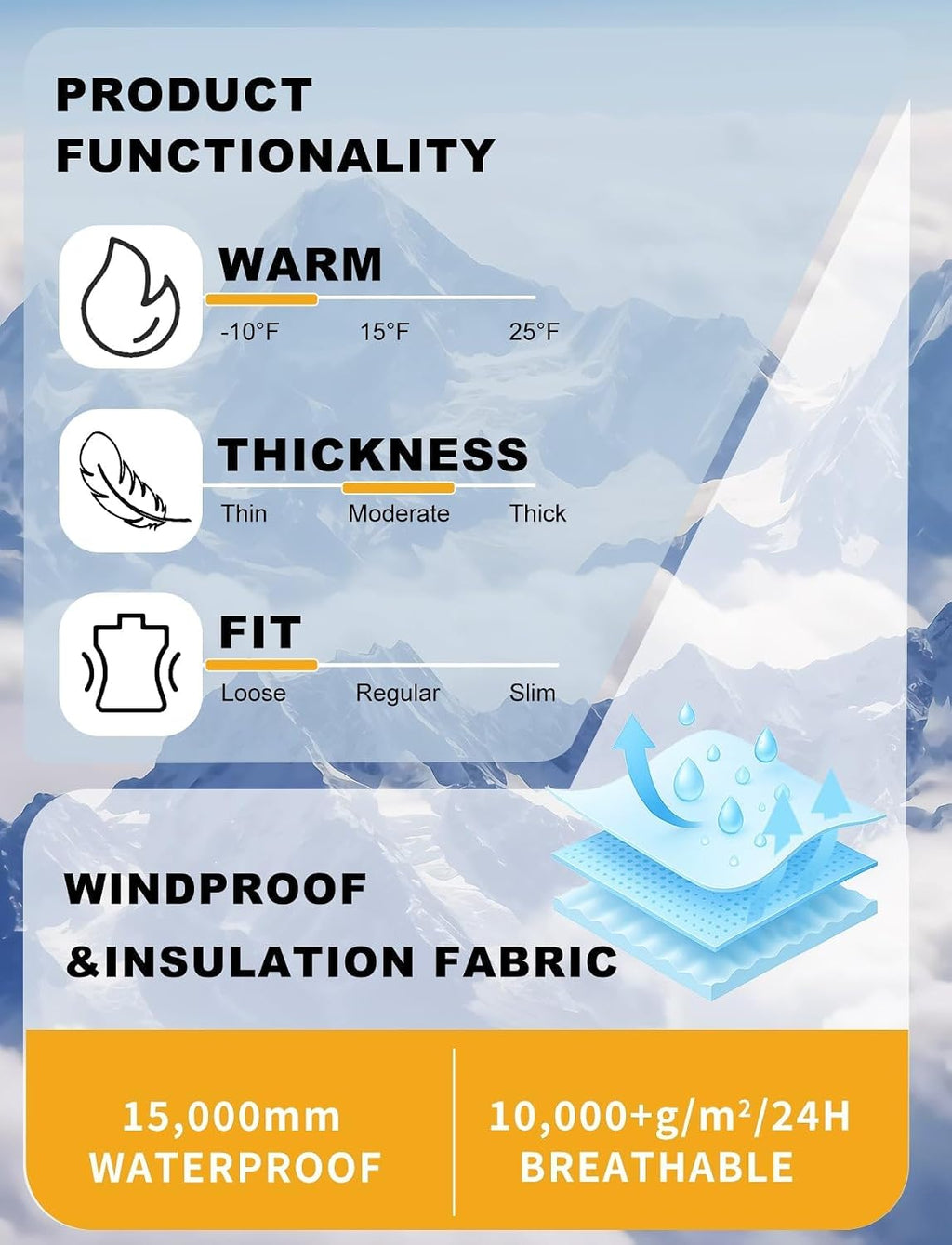 Men Ski Jackets Snowboard Coats Women Waterproof Pullover Jacket Winter Sports Windproof Warm