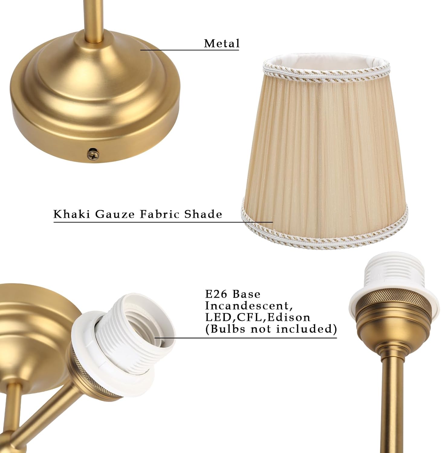 Phansthy Hardwired Brass Boho Wall Sconces Set of 2, Vintage Industrial Wall Lights 2 Pack, Vanity Light Wall Lamps with Lace Gauze Shade for Bedroom Living Room Hallway Decor (Antique + Khaki Shade)