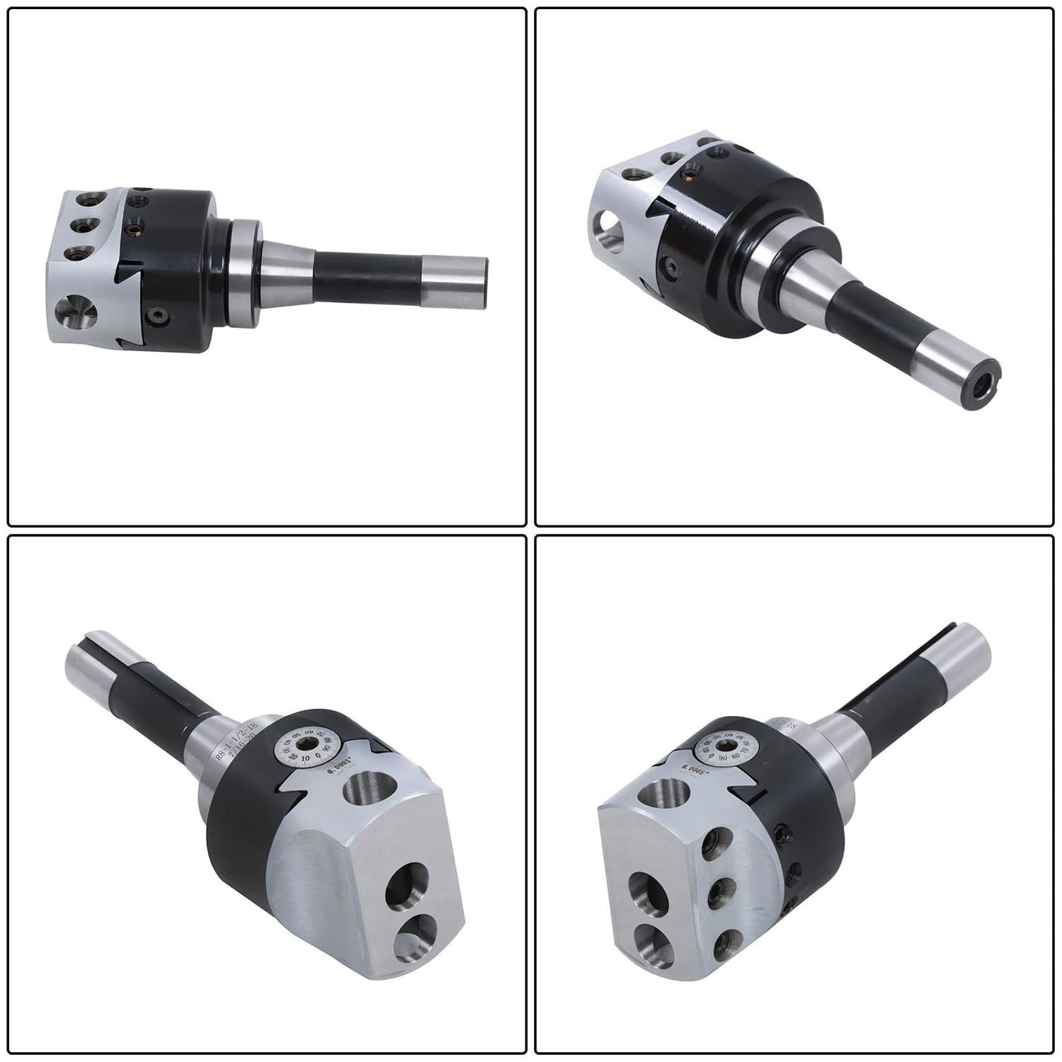 3' Boring Head Set with R8 Shank and 8pcs Carbide Tipped 3/4' Boring Bars 0.001' Accuracy - Double Holder for Milling Machine