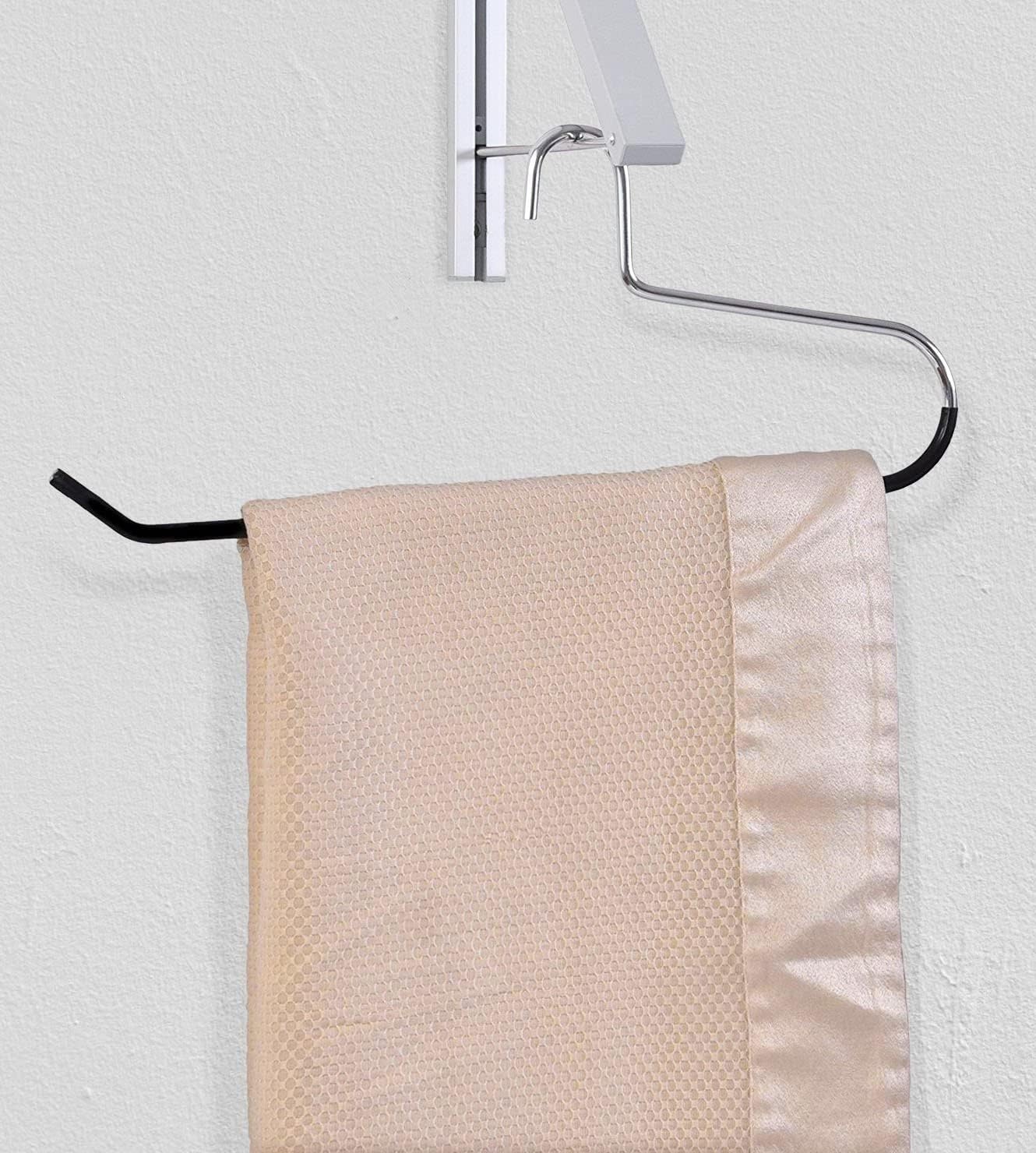 Blanket Hangers Set of 36 Heavy Duty Stainless Steel Hanger with Black Vinyl Nonslip Coating - Great for Closet Storage of Quilts, Comforters, Bedding, Table Cloths, Towels, Rugs and Sleeping Bags