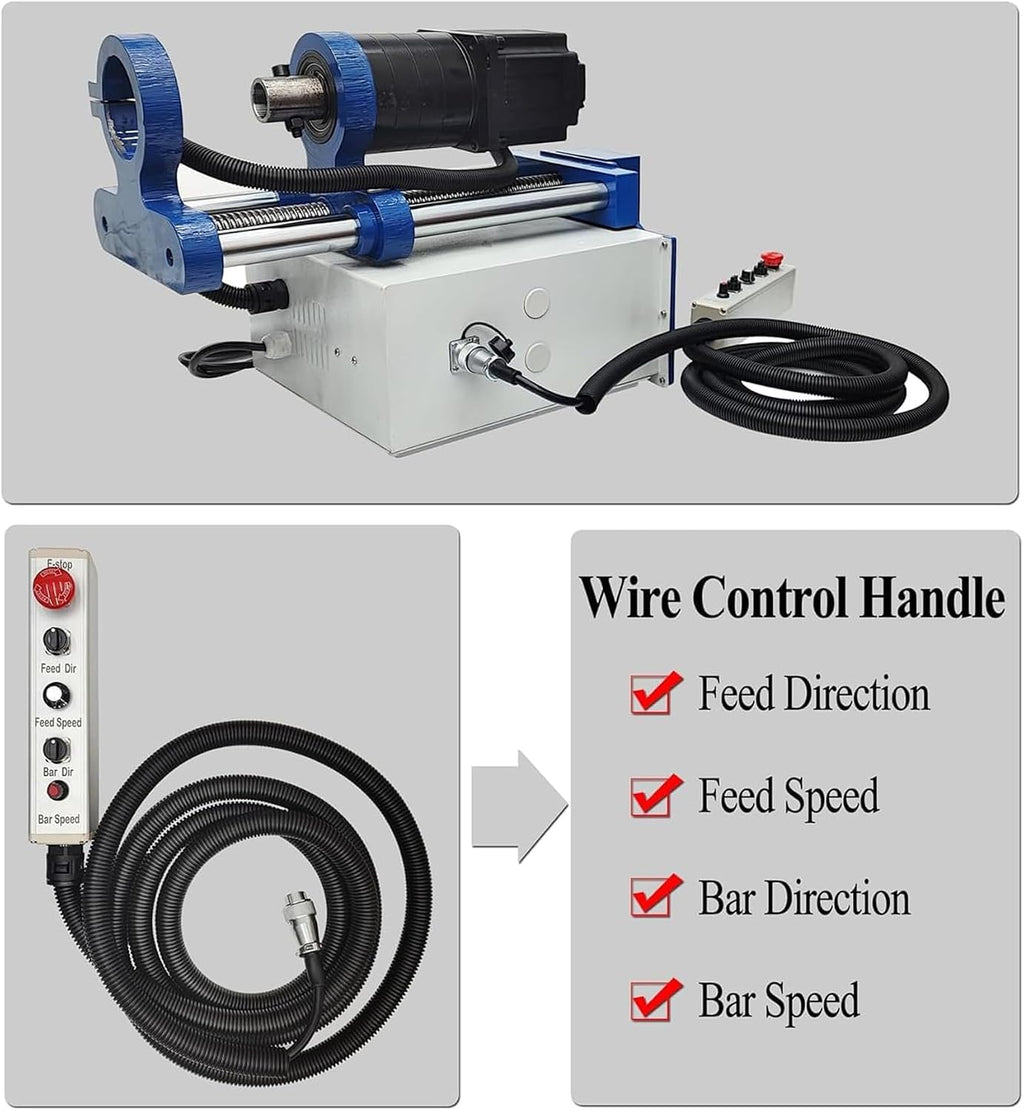 TECHTONGDA Line Boring Machine, 110V Portable Hole Drilling Connecting Rod Boring Machine, Processing Hole Diameter 1.4'-3.15', 1.18' x 63' Bore Bar
