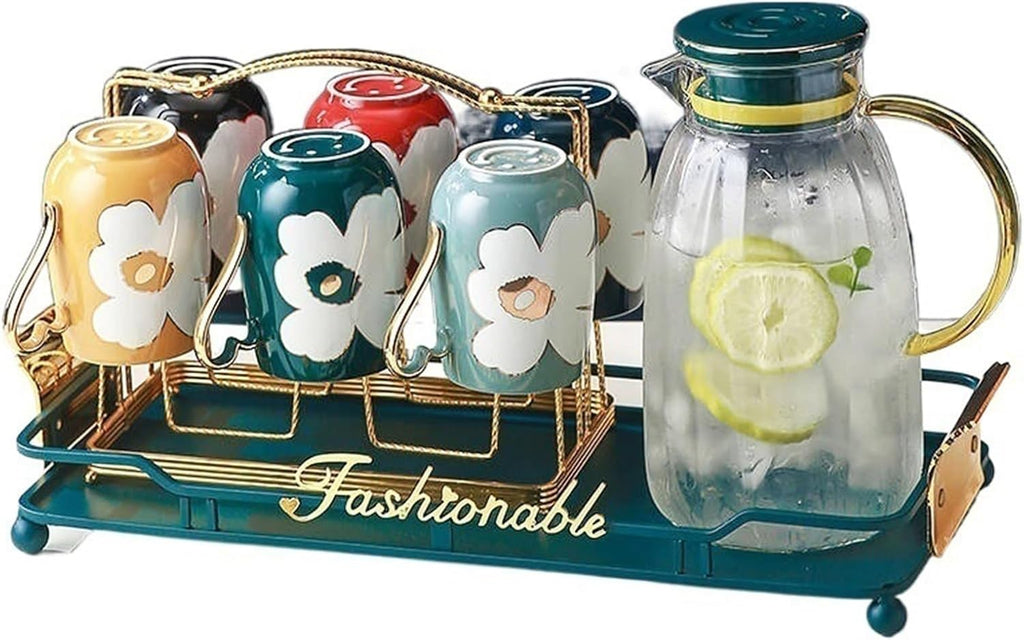 Beverage Serveware Water Cup Household Set Living Room Hospitality Drinking Tea Cup Good-looking Cup with Handle Water Carafe