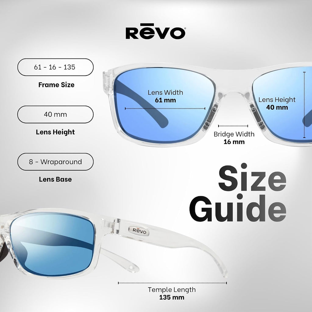 Revo Harness 61MM Wraparound Rectangular Sunglasses For Men For Women + Bundle Leash + BUNDLE with ACCESSORY EYEWEAR