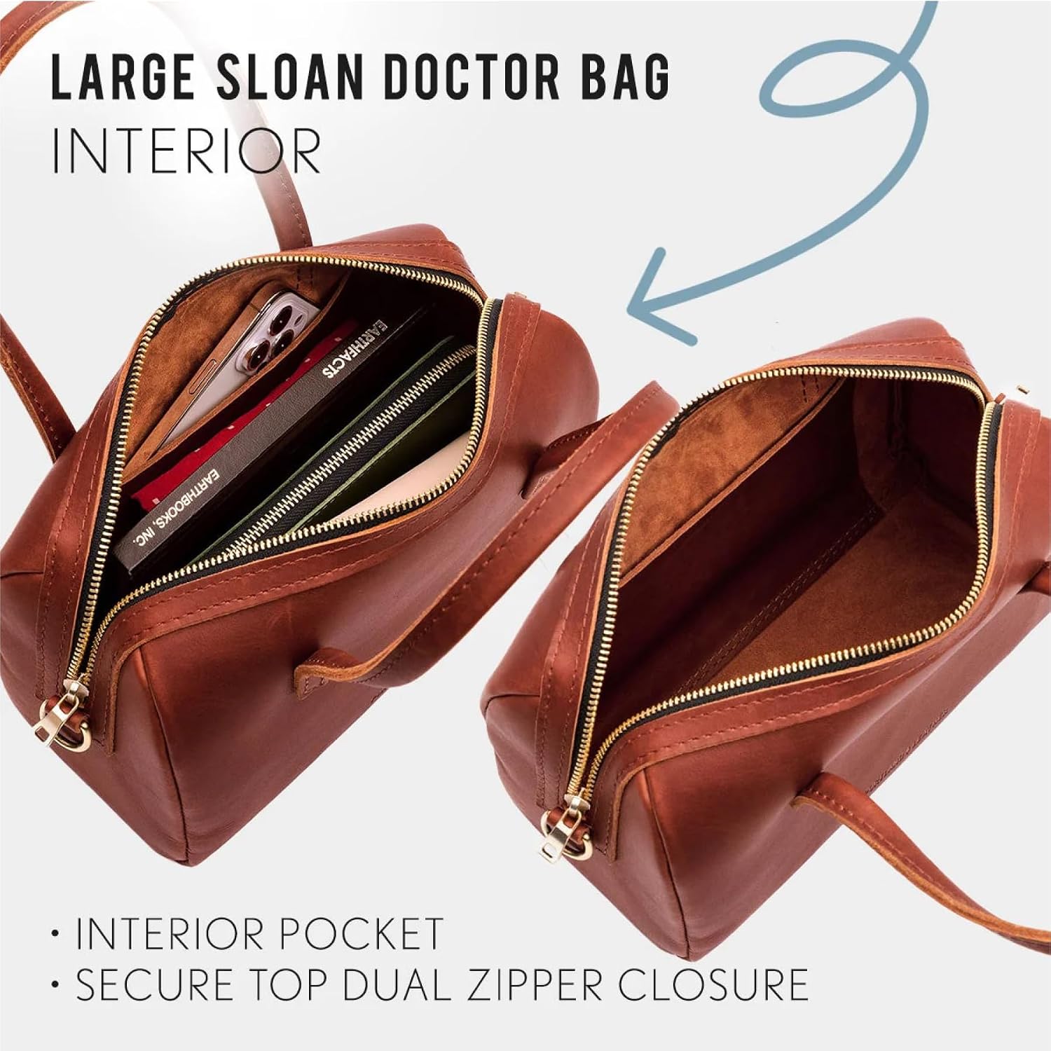 Portland Leather Goods Sloan Doctor Bag – Leather Purse Handmade from the Finest Full-Grain Hides