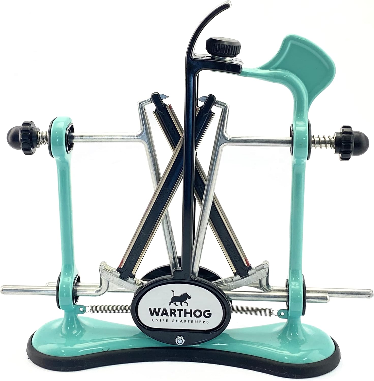 Warthog V-Sharp A4 Knife Sharpener, Ideal for Home Cooks, Fishermen, Hunters, Diamond Rods, Adjustable Angles, Metal Frame
