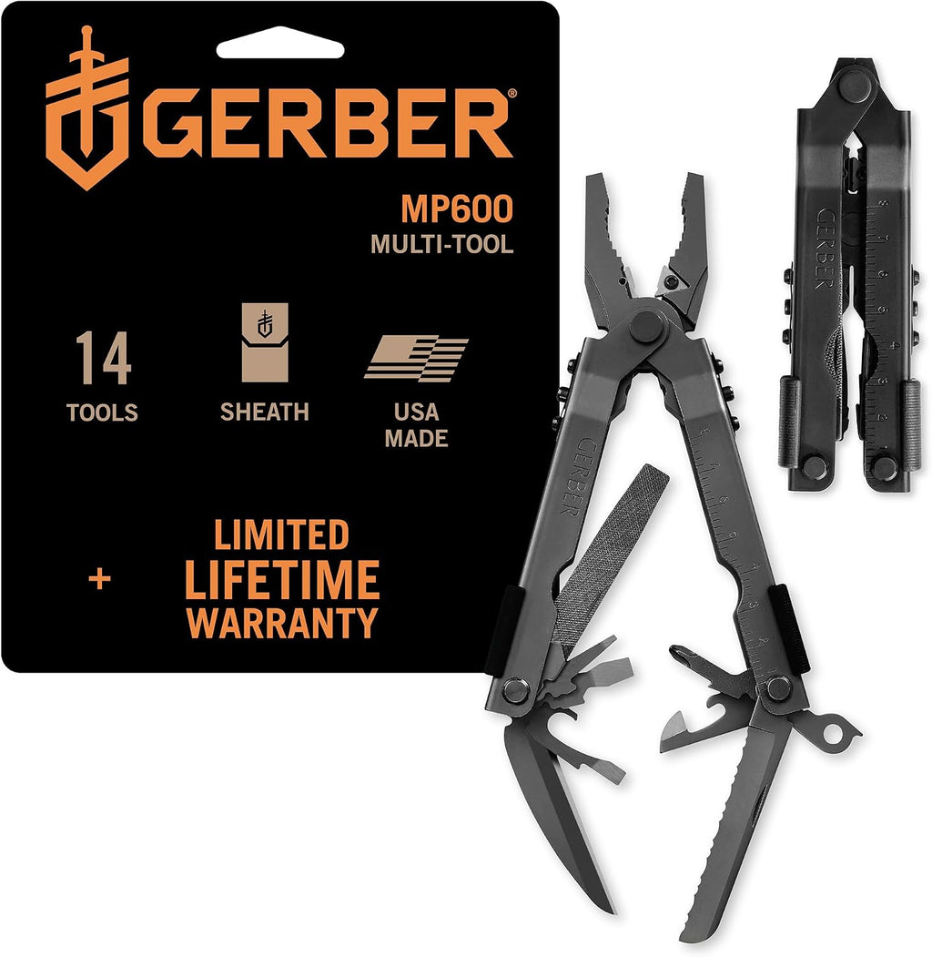 Gerber Gear MP600 Multi-Plier Multitool – Made in USA – Blunt Nose, Black