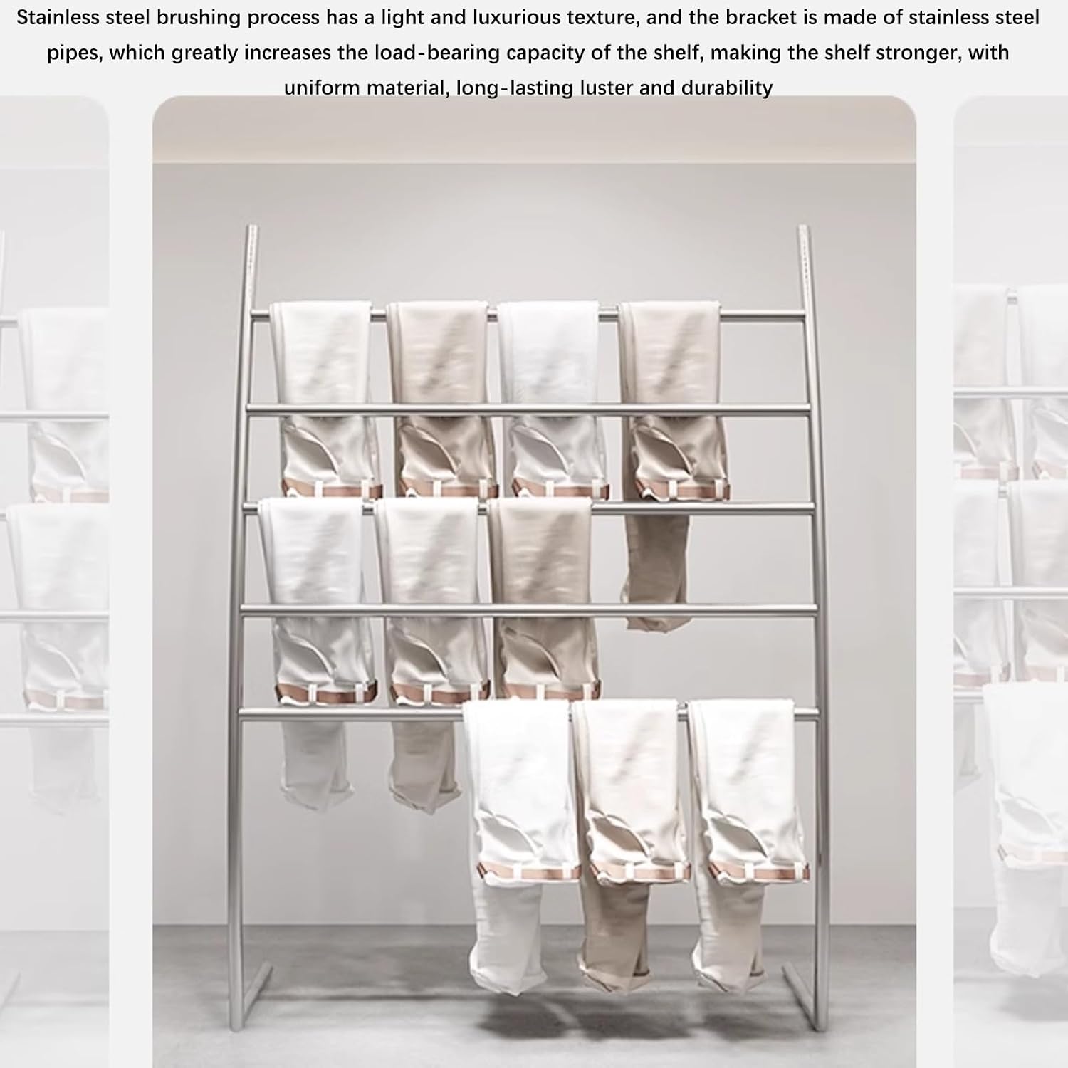 Garment Racks, Clothing Store Racks Display Racks, Scarf Organizers, Shop Trouser Racks, Jeans Pants Curtain Blanchet Stationary Storage, shelves
