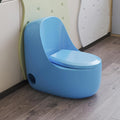 Ceramic Toddler Toilet 7.5' Height Potty Training Commode Bathroom Baby Kids Toilet with Round Quiet Seat & 1.6 GPF Powerful Flush for Daycares Playgrounds Home