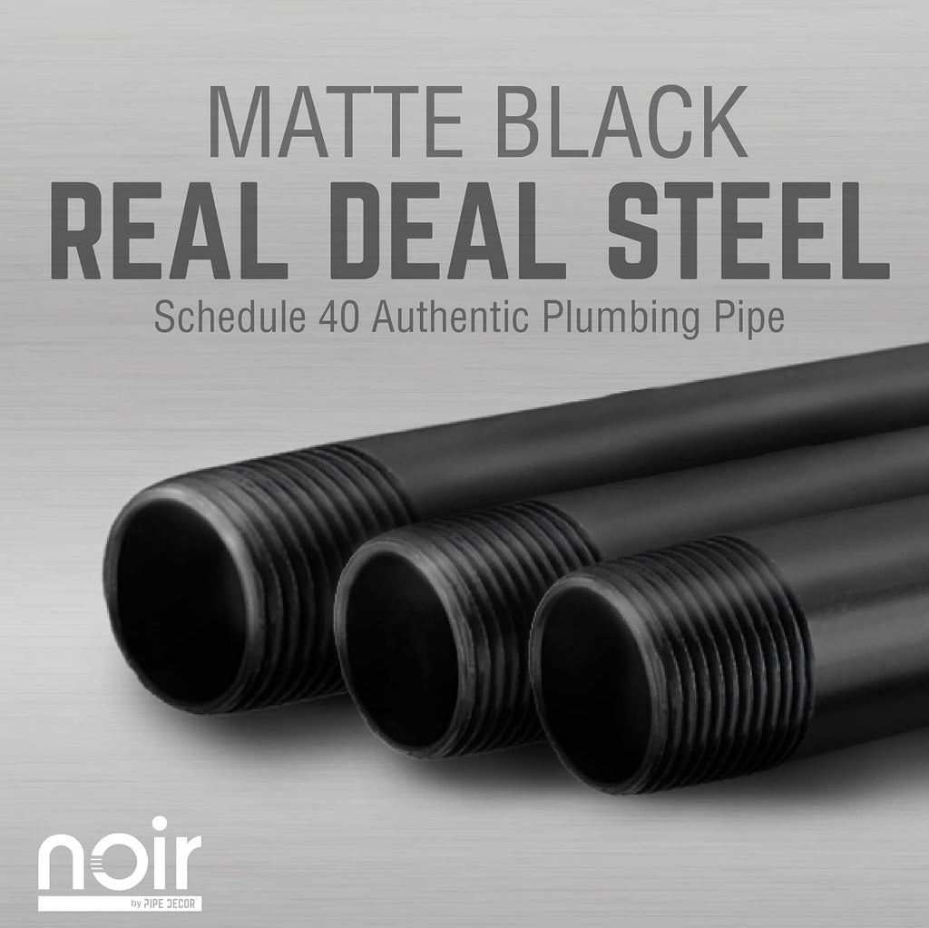 PIPE DECOR 2-Tier Wall Mounted Industrial Pipe Clothing Rack, 38.5 in W x 78.5 in H, Matte Black Pipe, Fittings and Flanges, Industrial Design and Look for Home, Retail or Commercial Use