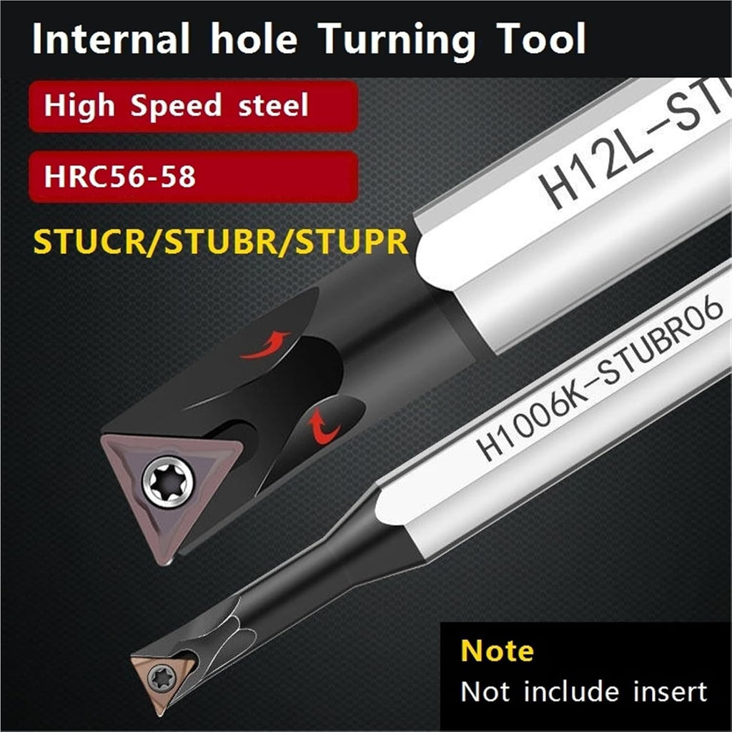 HSS Turning Tool STUBR/STUCR/STUPR CNC 95° Turning bar high-Speed Steel Small Hole Boring Tool for TPMT Insert(H22S-STUCR16)