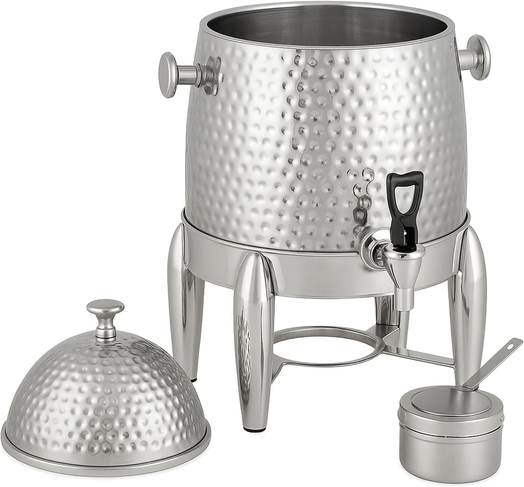 Stainless Steel Hot Beverage Dispenser durable and long-lasting Chafer Urn with Chrome Accents - 5 Gallon capacity-(48 cup)