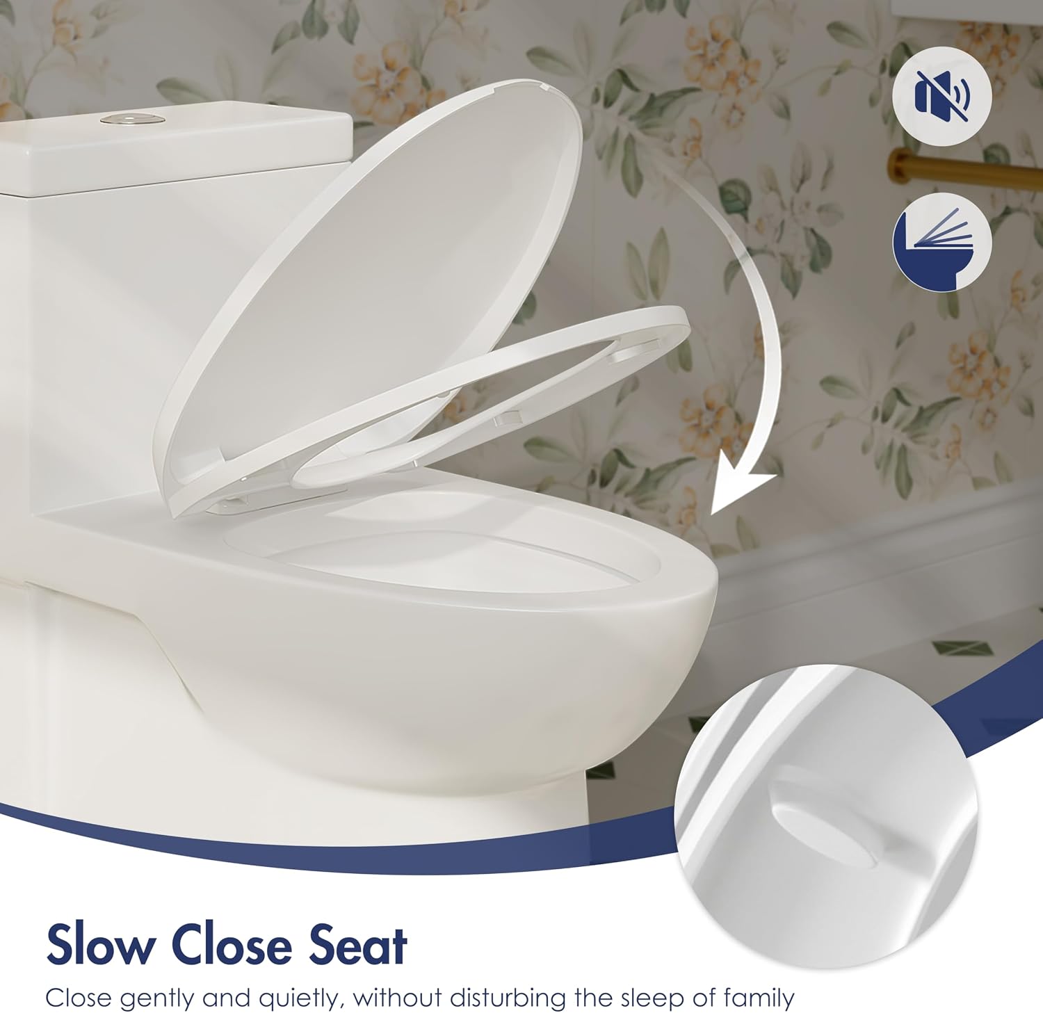 Eridanus One Piece Toilets for Bathroom, Elongated Toilet with Compact Soft Closing Seat, ADA Compliant 17' Toilet Bowl, 12' Rough in, Powerful Dual Flush 1.1/1.6 GPF, Modern Ceramic White