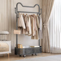 Modern Garment Rack, Clothes Rack, Clothing Rack, Rolling Garment Rack with Shelf, Portable Closet Wardrobe Rack, for Bedroom,Living Room,Clothing Store(Gray,60cm/23.6in)