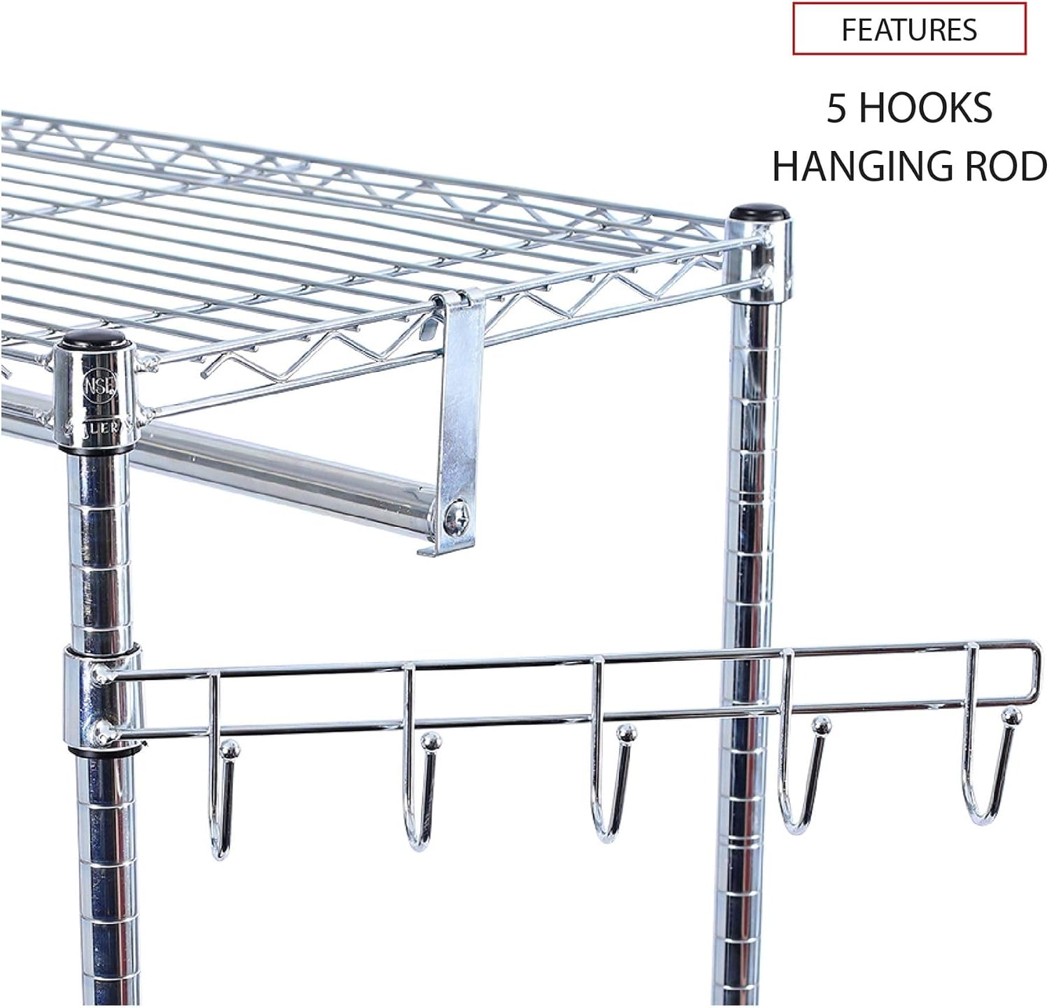 Alera ALEGR363618SR 36 in. W x 18 in. D x 75 in. H 30 Garments Wire Shelving Garment Rack - Silver
